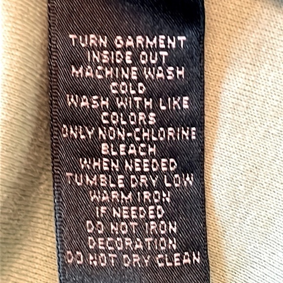 Lauren RALPH LAUREN WOMEN GREEN TEE•PETITE LARGE•CRYSTAL RLL ON FRONT - Picture 6 of 8